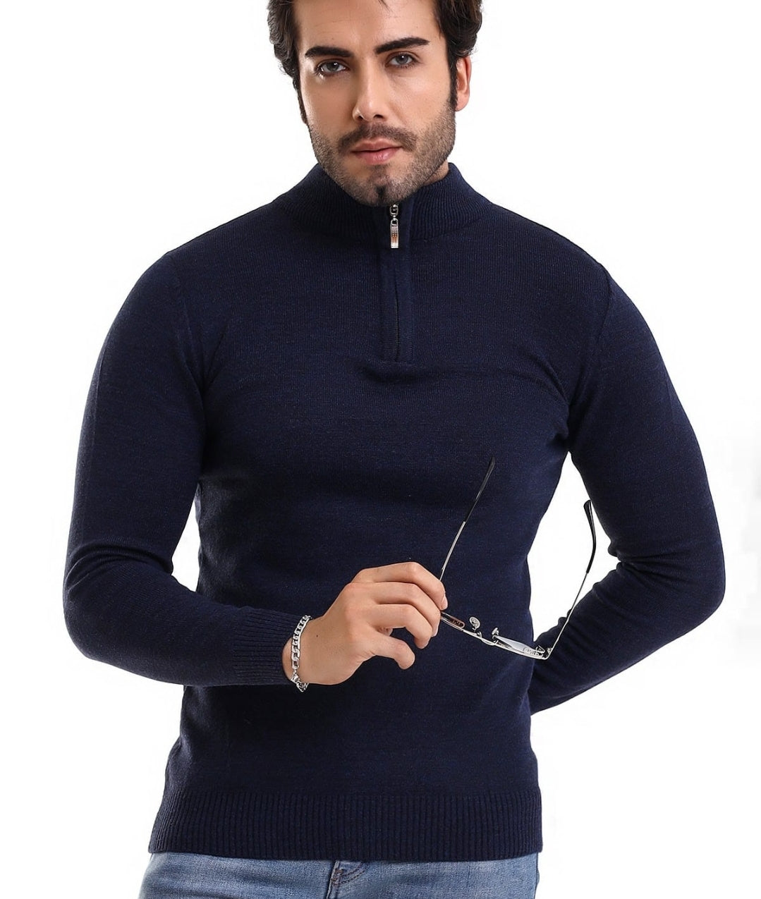 Rico Half-Zip Sweater Navy