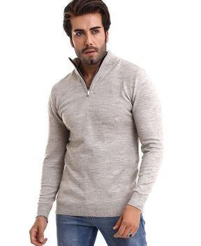 Rico Half-Zip Sweater Beige